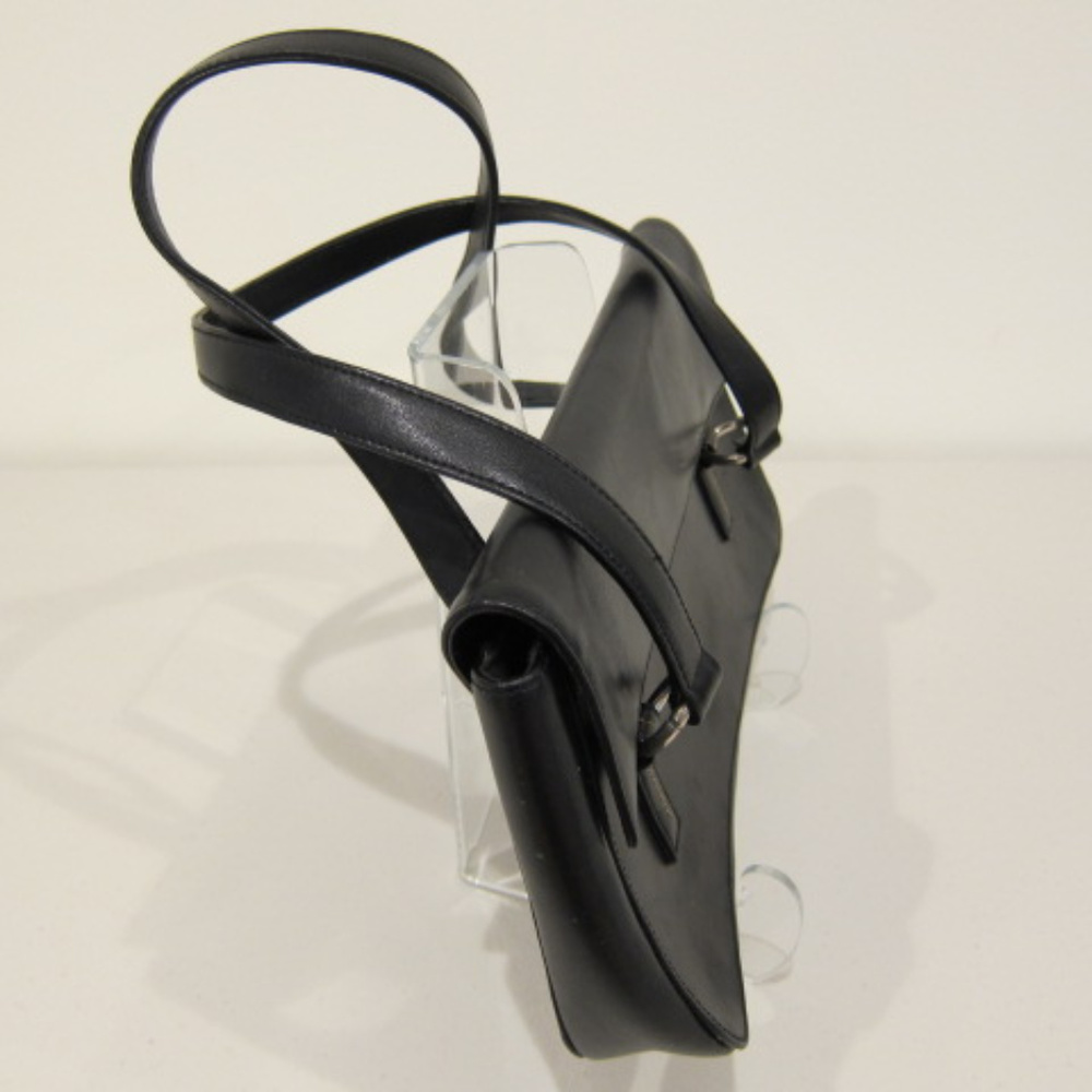 Women Handheld Shoulder BCBG Paris Black Vegan Faux Leather Bag Purse Top Handle - Picture 4 of 8